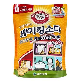 제이큐 베이킹소다 암앤해머 구연산 구연산베이킹소다 IS 1.5kg 600g