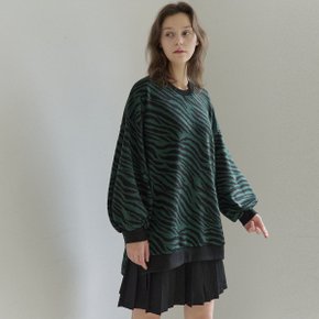 Zebra Oversize Knit - GREEN