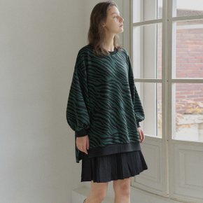 Zebra Oversize Knit - GREEN