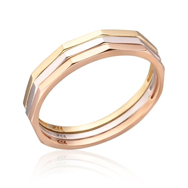 [비앤비골드] 14K 슬림 1.1mm 각면 하프밴드 실반지 3종 세트 NPR29763