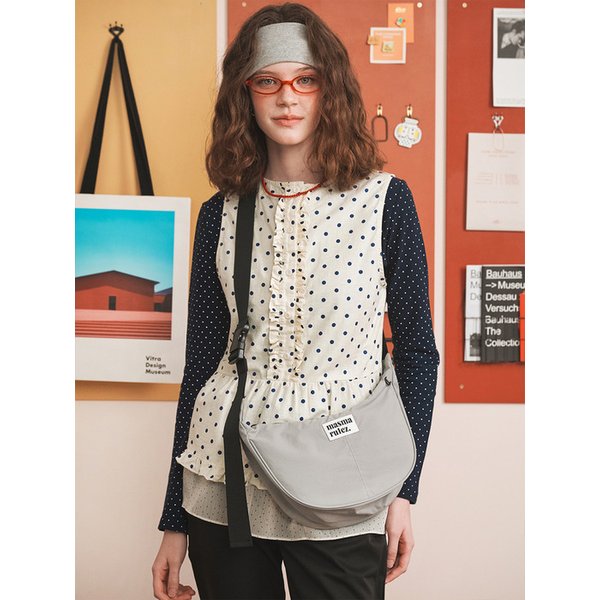 mini ver. Halfmoon cross bag_Gray