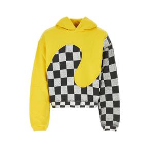 [해외배송] ERL08T022 YELLOW ERL CHECKER SWIRL 후드 B0441090732