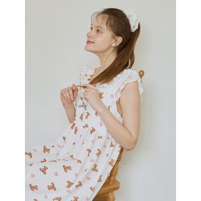 여성 텐더베어 민소매 스퀘어넥 원피스 잠옷