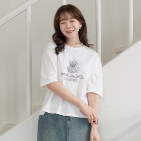 티폿 프린팅 반팔 티셔츠