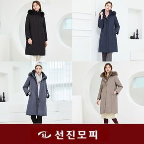 선진모피 사가폭스 후드트리밍 래빗배색 구스코트[34798838]