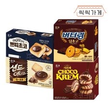 씩씩가게 해태 초코반 비스킷반 4종(후렌치파이 샌드에이스 버터링 사브레)