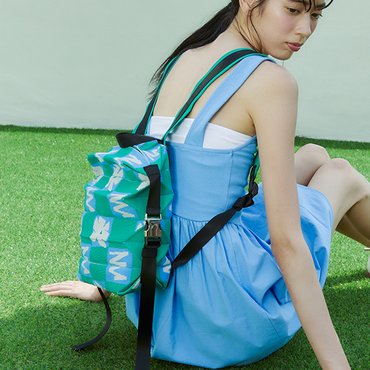 조셉앤스테이시 [오마이걸 아린 착용] Lucky Pleats Knit Backpack S Future Flower (All)