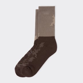 Brown Graphic Block Socks CALAX25519BRX