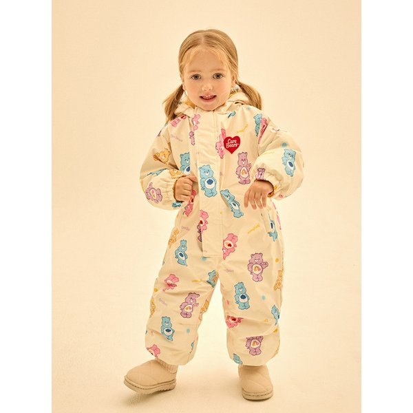 컬러팝팝 케어베어즈 귀달이 스키 방한수트