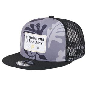 [해외] 뉴에라 모자 MLB [피츠버그 파이리츠] Bikini Bottom Trucker 9FIFTY Snapback Hat - Bla
