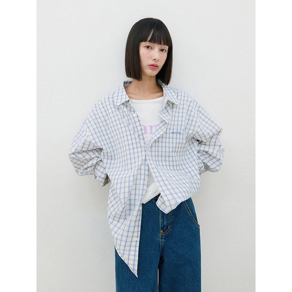 보이핏 플로우 체크 셔츠_Yellow Sky