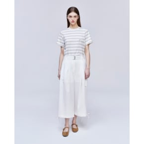 [파주점] [송지오우먼]시그니처 크롭 와이드 팬츠 화이트 WH3PT307WH