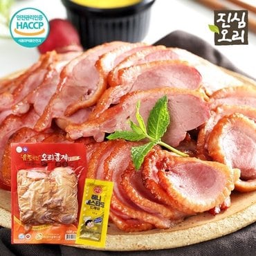 진심오리 유황먹은 훈제오리 600g4팩(2.4kg)+소스증정