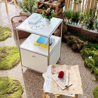 채우리 파이토 미드센츄리 모듈 2단 400 아랫서랍 선반 협탁 사이드테이블 [착불]