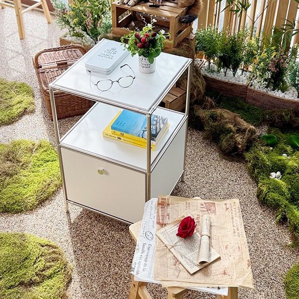 파이토 미드센츄리 모듈 2단 400 아랫서랍 선반 협탁 사이드테이블 [착불]