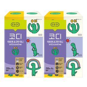 아트앤 조구만 미니 미용티슈 250매 x 6입 2팩