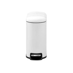 밀리 무소음 페달 휴지통 슬림 20L - 화이트