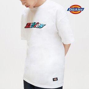 [공식] 디키즈 컬러 로고 반팔 티셔츠 White
