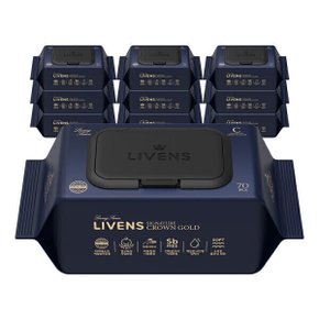 크라운 골드 아기물티슈 캡형 70매 10팩 / 75gsm 고평량 엠보싱