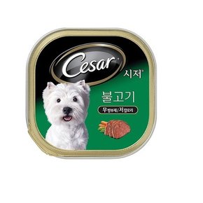 시저 강아지 캔 불고기 100g 10개.시저