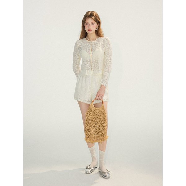 브로드리 가든 블라우스 세트