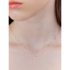 [진주귀걸이 2종 증정] Twinkle clear chain necklace