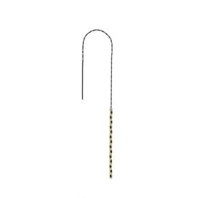 루마카 옐로블랙 이어링(1pc), Lumaca Yellow&Black Earring, 14k yellow gold, black gold