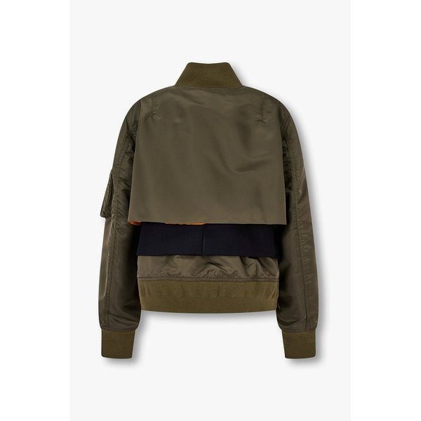 여성 멜턴 패치 나일론 트윌 블루종 6415301507000