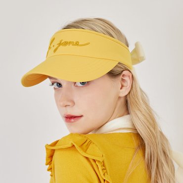 제이제인 여성 골프웨어 제이제인 심플 컬러 자수 선캡 (Mustard)