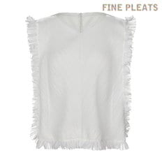 [FINE PLEATS] 피네 플리츠 슈슈 민소매 탑 화이트