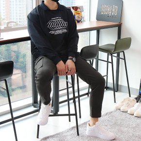 WIN 남자 빅사이즈 카라넥 우븐 긴팔 티셔츠