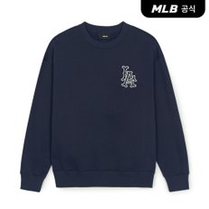 [엠엘비코리아공식] 쿠퍼스 스몰로고 메가 오버핏 기모 맨투맨 LAA (Navy)