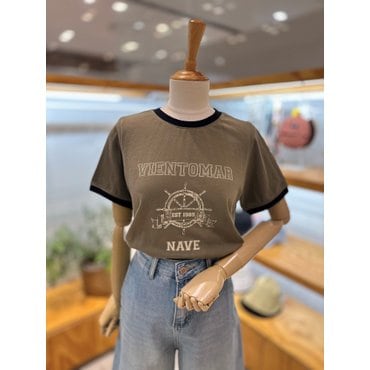 레코브 배색 트리밍 반팔티셔츠(LG21E6ST021X)