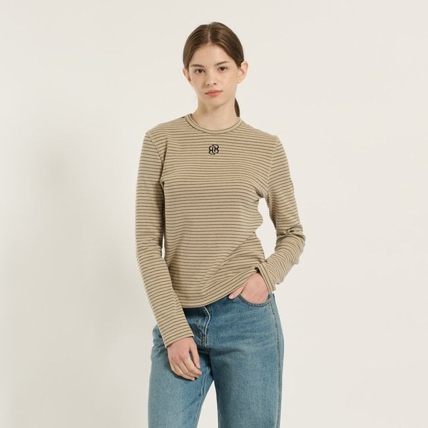 [여주점] 스트라이프 긴팔 티셔츠 B5C7X408