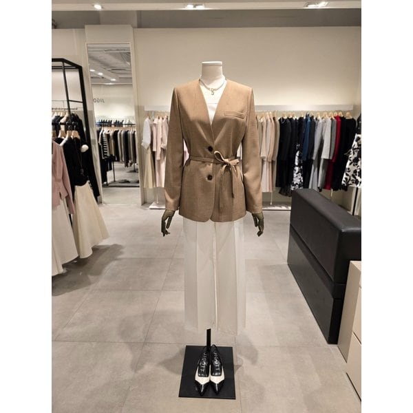 [파주점] 세트 브이넥 자켓 + 니트 이너 + 슬림핏 크롭 팬츠 JS4B0JK351,JS4B1PO501,JS4B0SL903