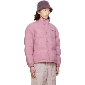 매드해피 퍼플 자수 다운 재킷 PUFFER JACKET VIOLET/ HARRIS TWEED