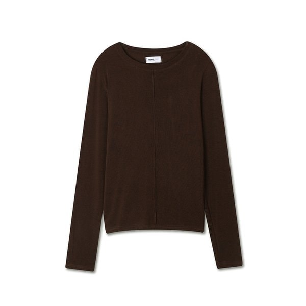 SOFT WOOL LAYERED TOP CHOCOLATE BROWN