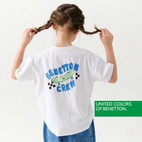 남여아공용 반팔 티셔츠 화이트 BNKTS6N01T_P432215699