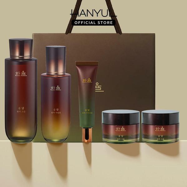 [내일도착]한율 송담 탄력 기초 5종세트(스킨+에멀전+아이크림+크림2개)