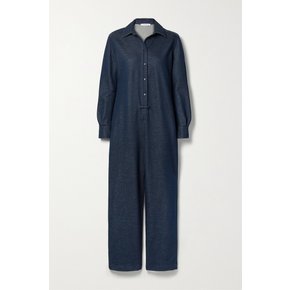 Oggetti Cotton-blend Chambray Jumpsuit 블루