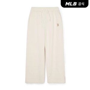 MLB [코리아공식]여성 베이직 스몰로고 와이드팬츠 BOS (D.Cream)