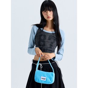 CORDUROY MINI POUCH SHOULDER BAG BLUE