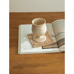 square tea coaster - tweed brown