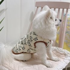 강아지 고양이 누빔조끼 실내복 수면조끼 애견 패션 베스트