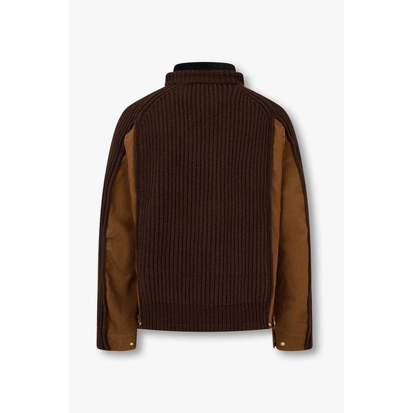 [CARHARTT WIP] 남성 데님 믹스 울 니트 블루종 (브라운) 6425301711000