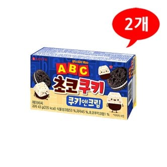 올인원마켓 (7202960) ABC 초코쿠키 쿠키앤크림 43gx2개