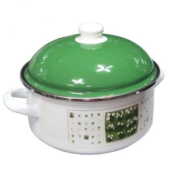 확대된 대표 ELO 인덕션 냄비 24cm 그린 찌개 라면 법랑