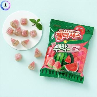 제이큐 젤리 젤리 롯데 사탕 캔디 수박바젤리56g 1p X ( 5매입 )