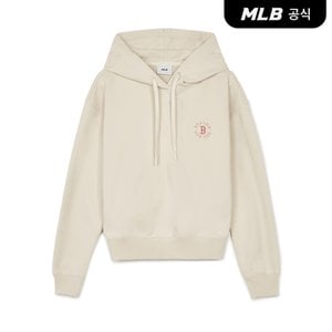 MLB [코리아공식] 여성 베이직 원형로고 크롭 후드티 BOS (D.Cream)