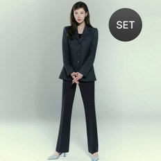 [SET] [론칭가 202,000원] 더엣지 여성 트위드 조직 콤비 셋업 WYJK2G01SET